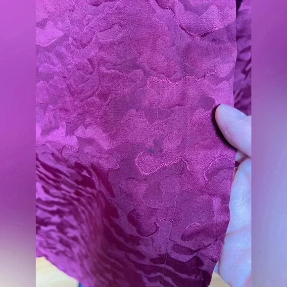 Vintage 1970 Yves Saint Laurent Rive Gauche| Red Silk Bow Blouse| 36 - Picture 7 of 11